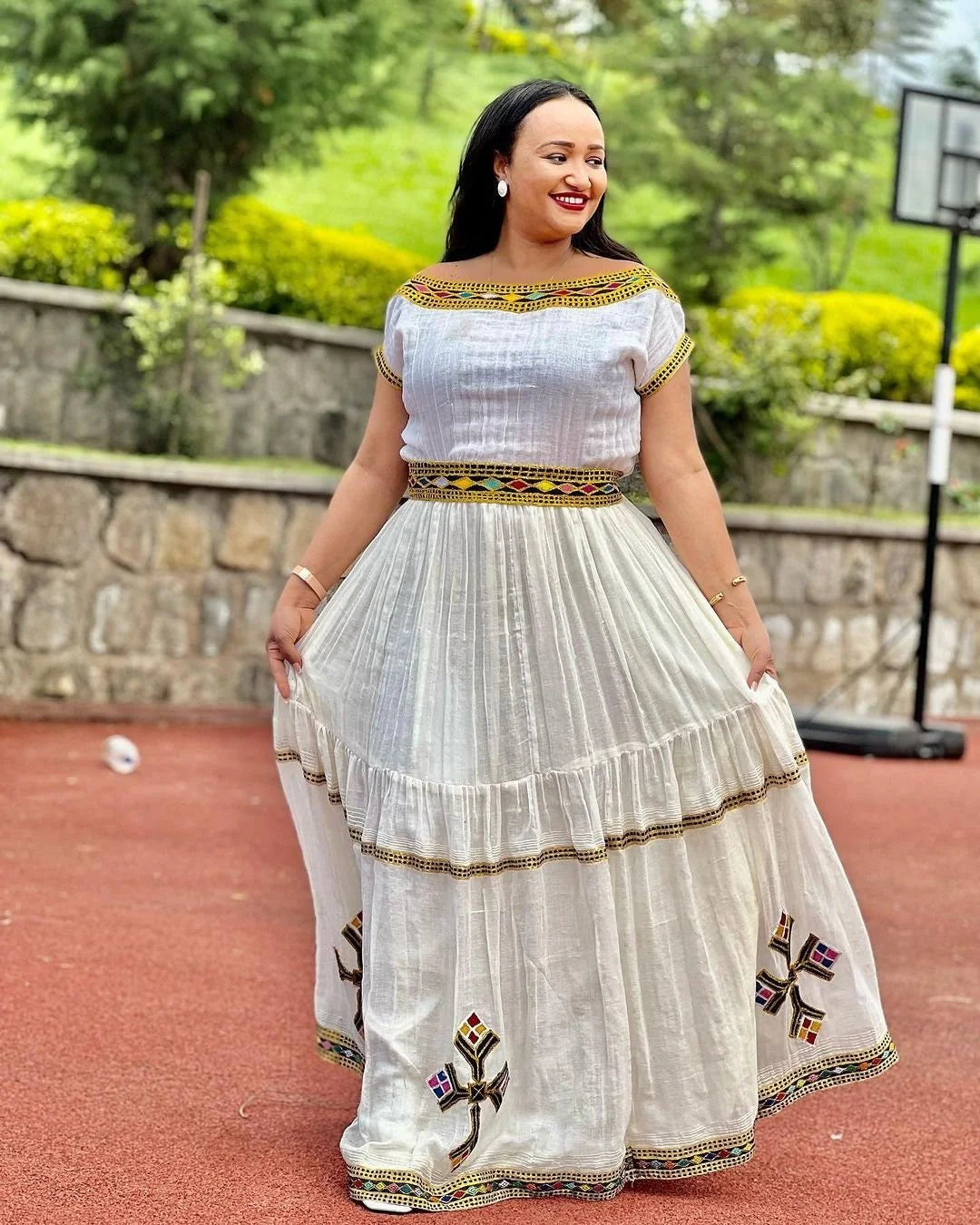 Chic Habesha Dress with a Hint of Sophistication: Habesha Kemis and Libs