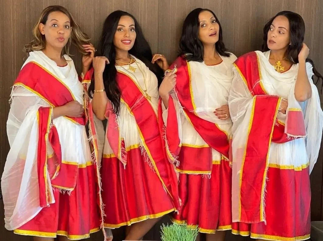 Colorful Short Habesha Dress Style: Modern Habesha Kemis and Libs