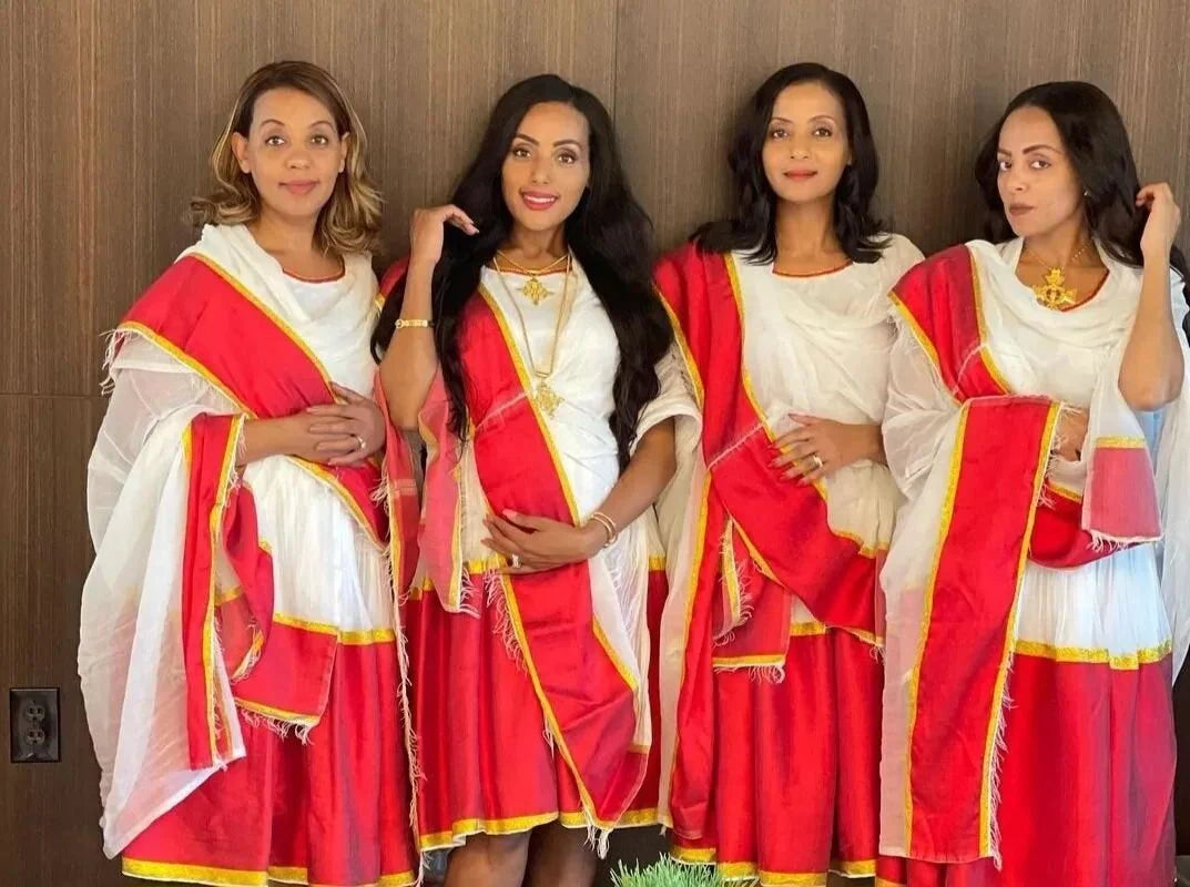 Colorful Short Habesha Dress Style: Modern Habesha Kemis and Libs