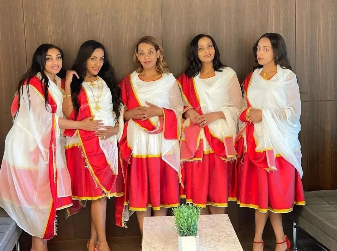 Colorful Short Habesha Dress Style: Modern Habesha Kemis and Libs