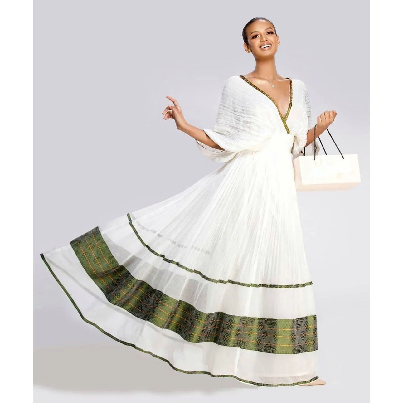 Beautiful Habesha Kemis Modern Habesha Dress and Handwoven Traditional Attire