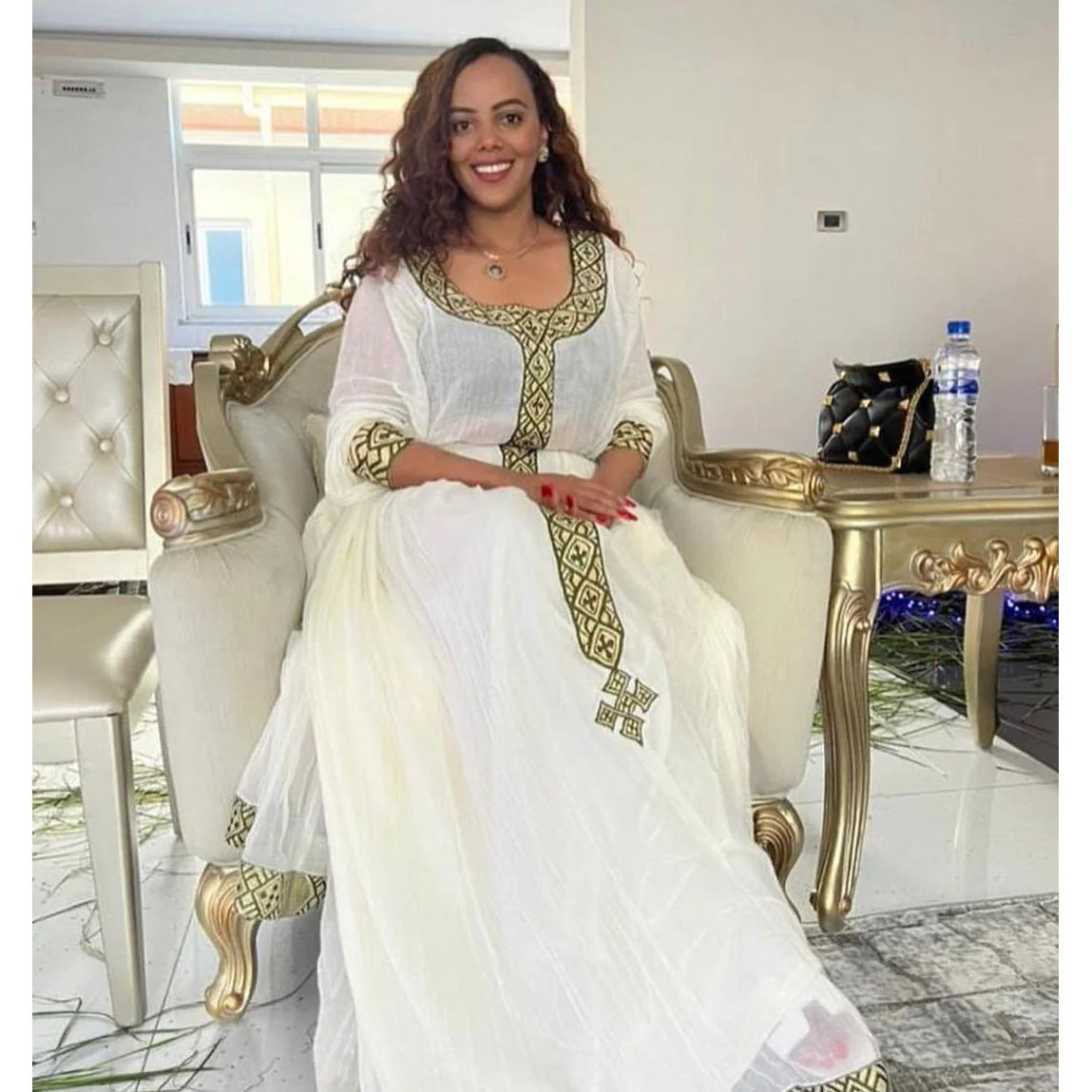 Simple Habesha Kemis and handwoven Habesha dress highlight the elegance of Habesha culture
