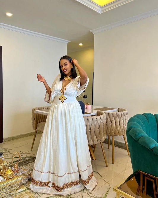 Contemporary Habesha Attire Handcrafted Habesha Kemis Traditional Garment