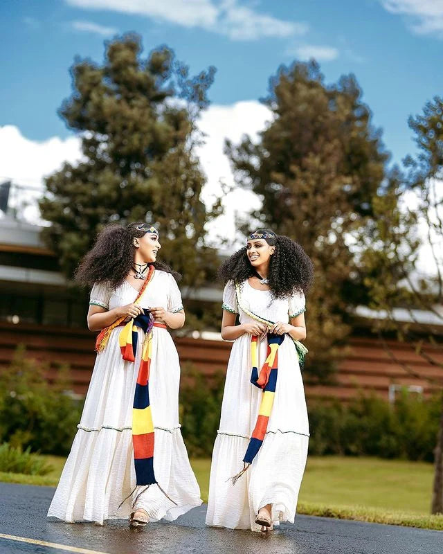 Gorgeous Elegant Habesha Attire: Traditional Habesha Kemis for Ashenda