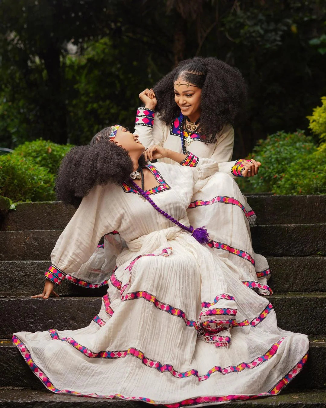 Stunning Pink Creation Habesha Dress, Effortless Habesha Attire