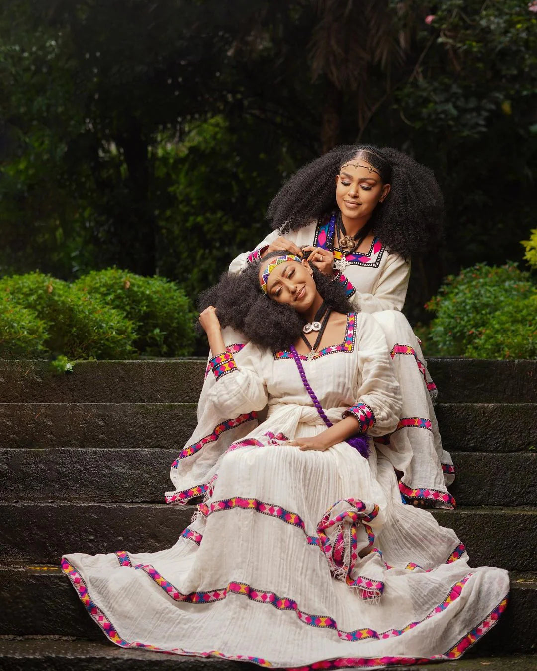 Stunning Pink Creation Habesha Dress, Effortless Habesha Attire