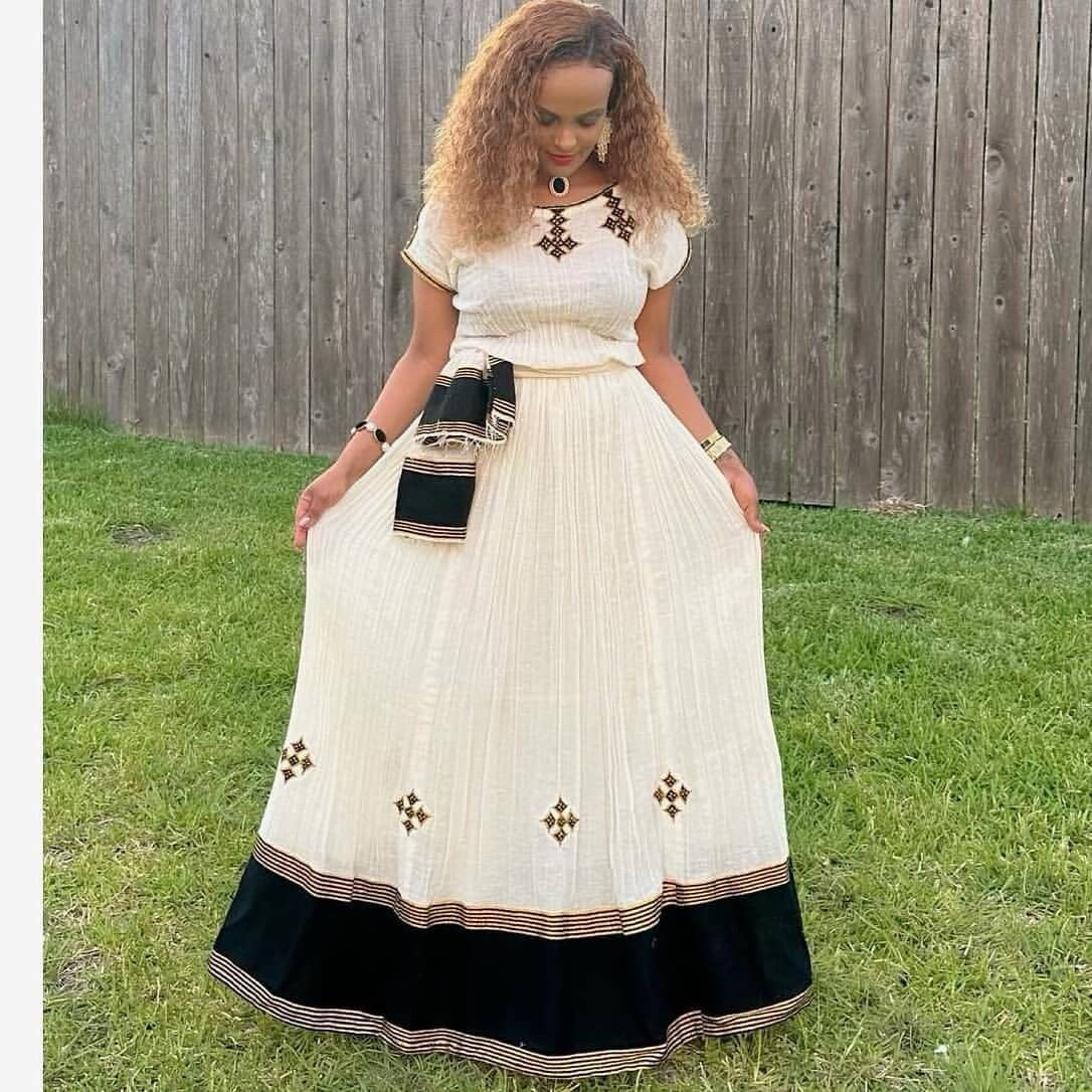Simple Habesha Dress Traditional Women’s Kemis Timeless Style