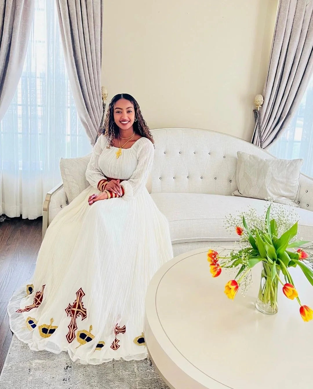 Handwoven Habesha Dress Modern Kemis Elegant Libs