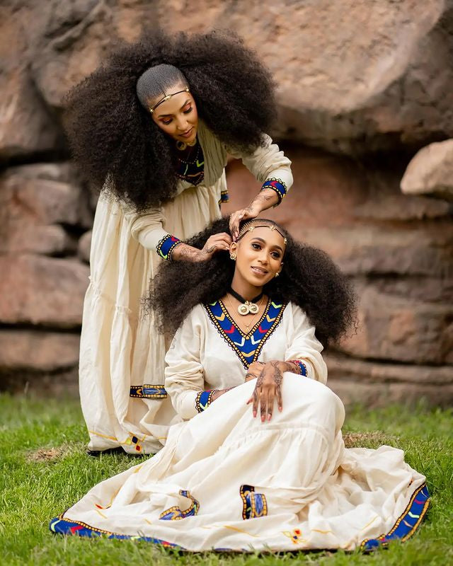 Simple Cultural Habesha Dress, Traditional Habesha Kemis for Ashenda