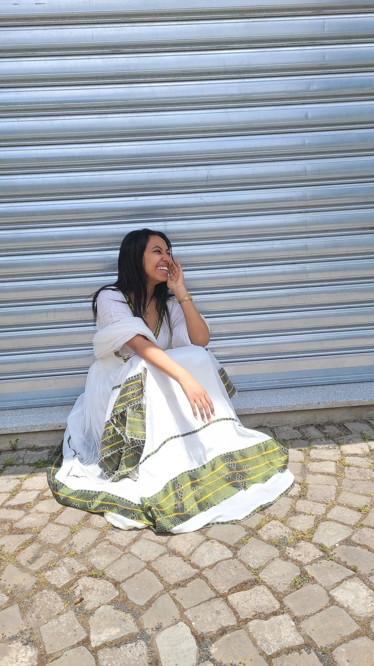 Green Design Simple Habesha Dress, Modern Habesha Kemis, Habesha Libs