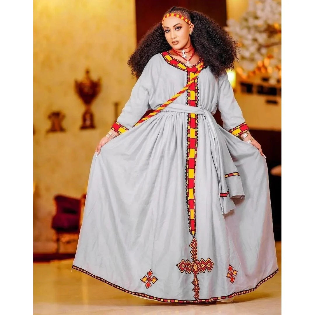 Elegant Habesha Dress Traditional Habesha Attire Handwoven Habesha Kemis