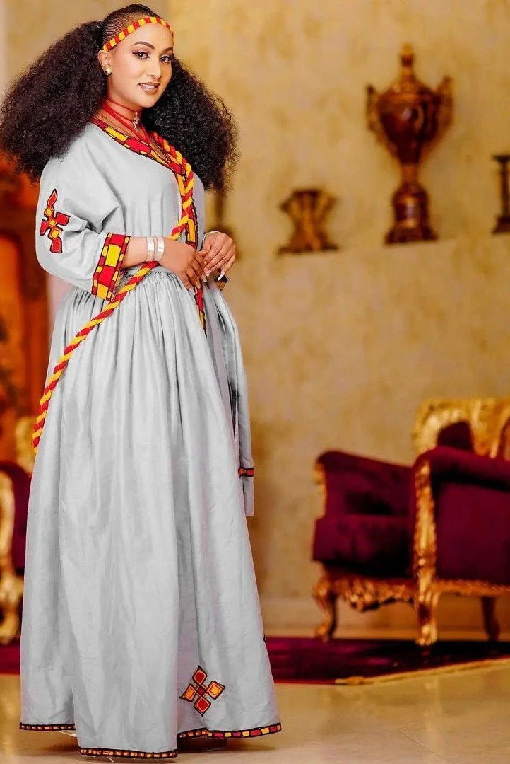 Elegant Habesha Dress Traditional Habesha Attire Handwoven Habesha Kemis