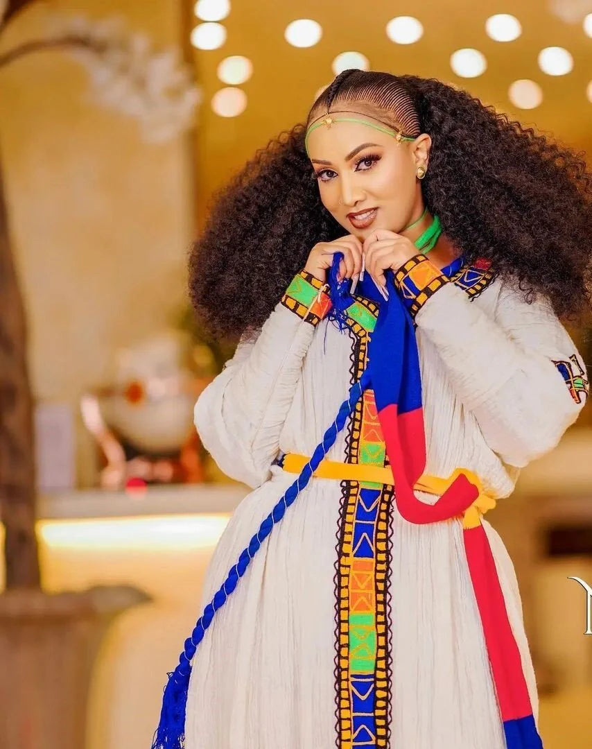 Stunning Habesha Attire, Traditional Habesha Garb, Handwoven Habesha Kemis, Habesha Dress
