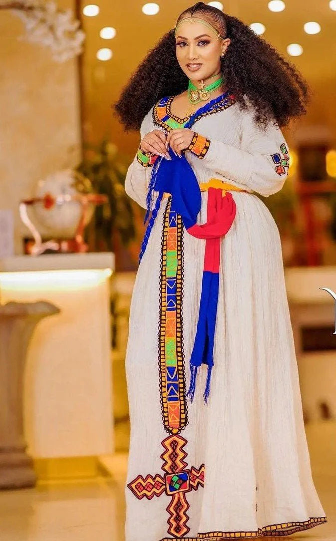 Stunning Habesha Attire, Traditional Habesha Garb, Handwoven Habesha Kemis, Habesha Dress