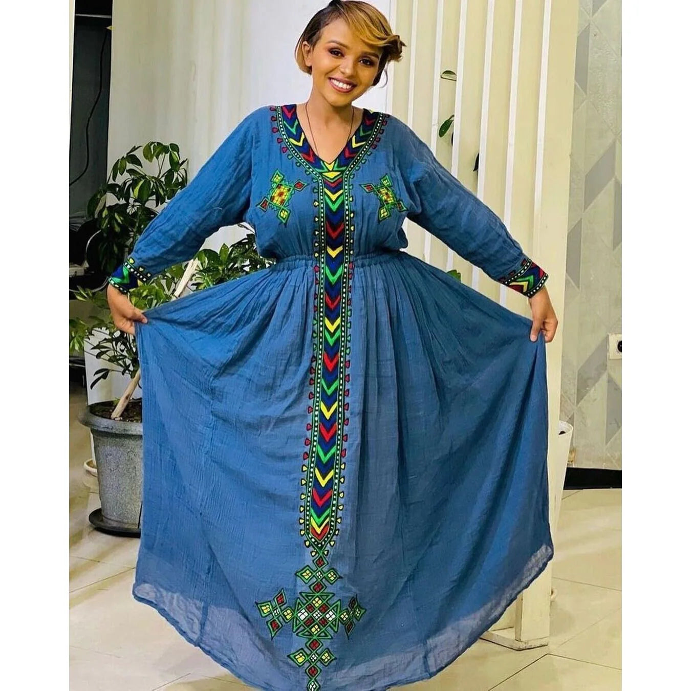 Beautiful Raya Dress, Habesha Dress, Handwoven Habesha Kemis, Modern Traditional Habesha Dress
