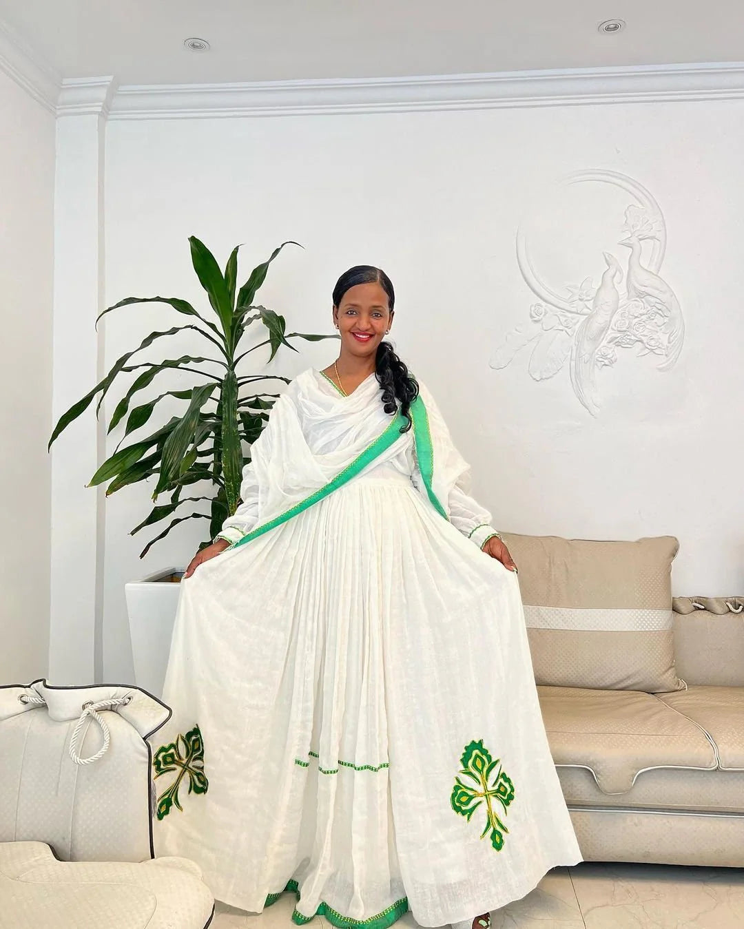 Modern Habesha Kemis Handcrafted Habesha Dress Simple Habesha Libs