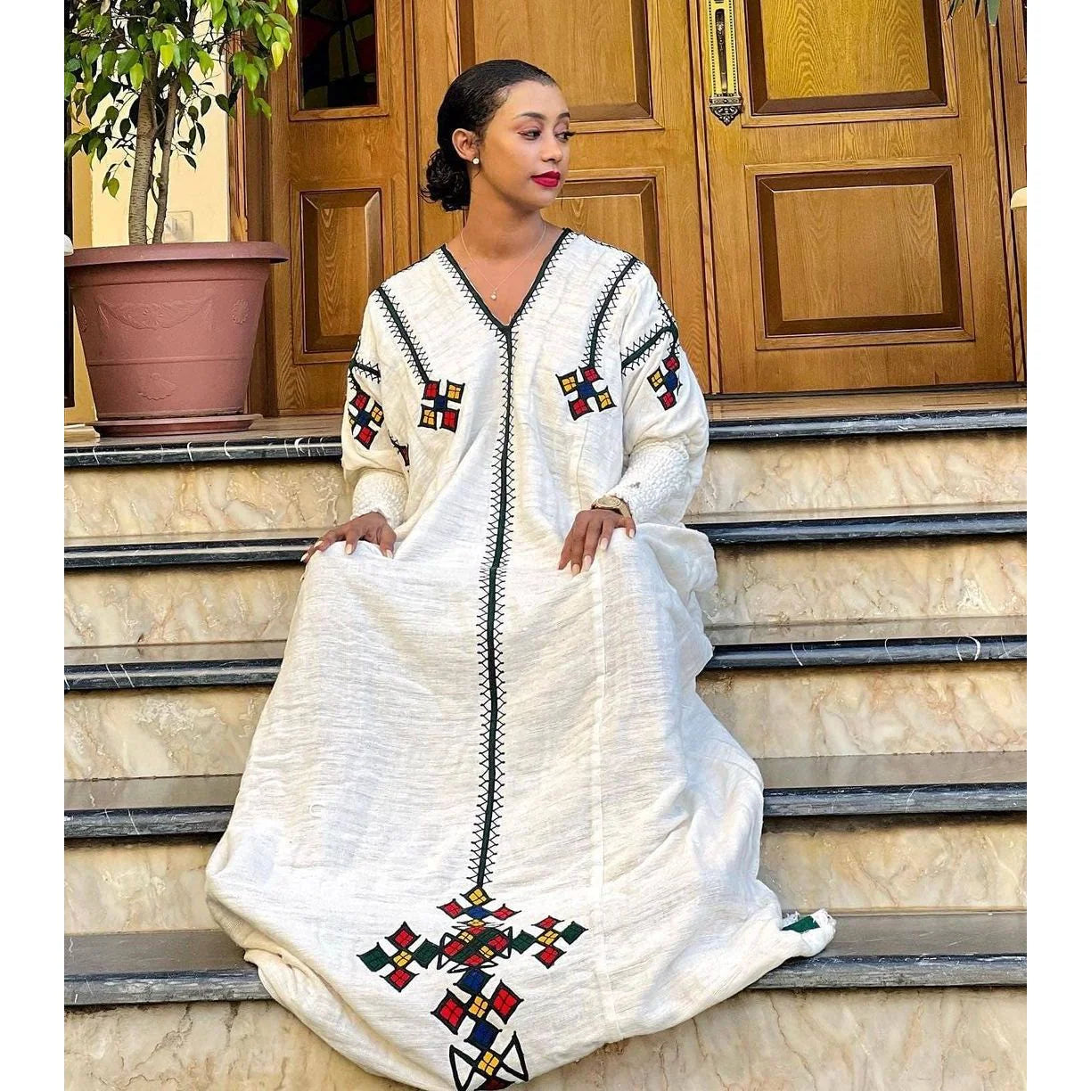 Handwoven Habesha Kemis is a unique traditional attire that reflects rich craftsmanship and heritage