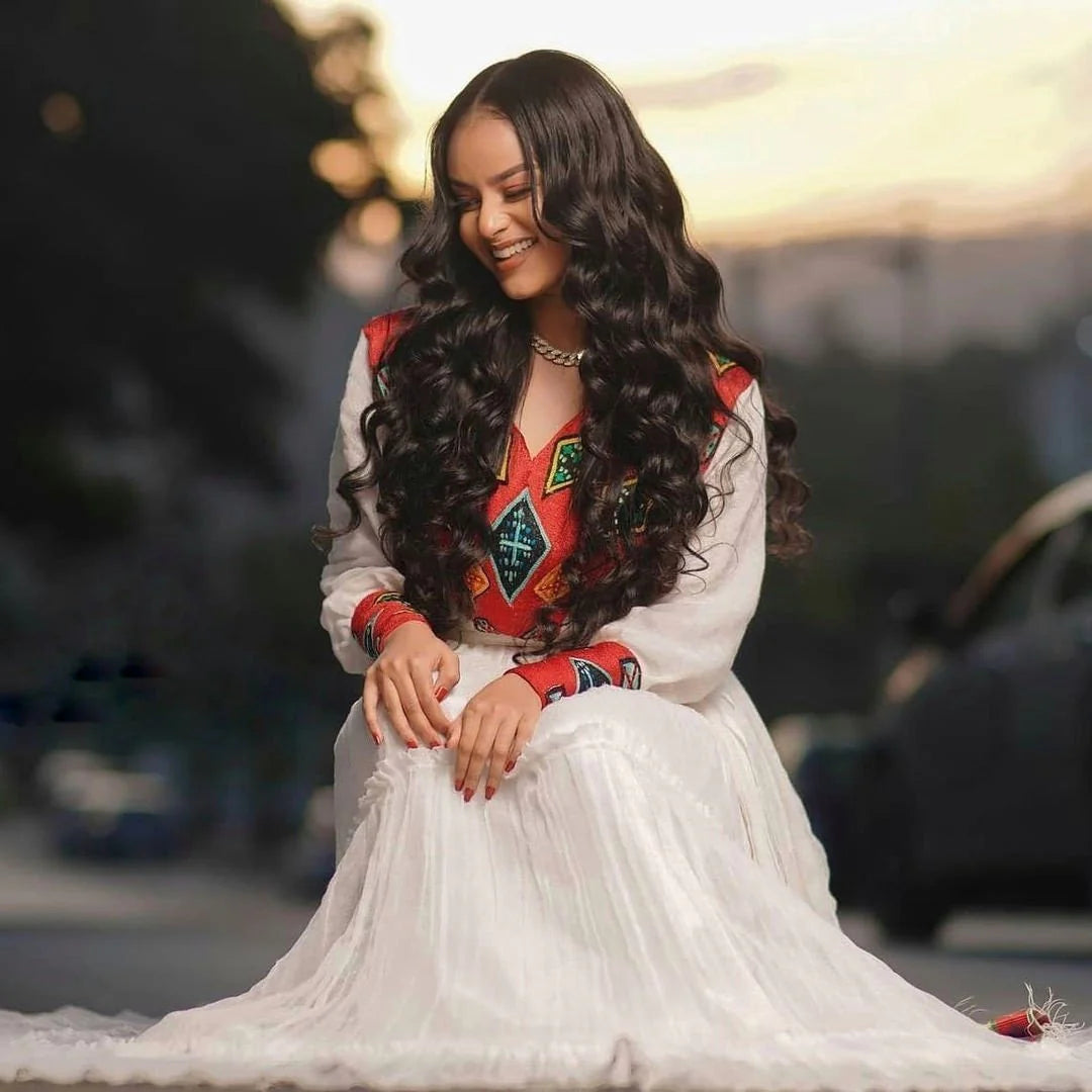 Beautiful Habesha Traditional Wear, Handwoven Habesha Dress, Elegant Habesha Kemis