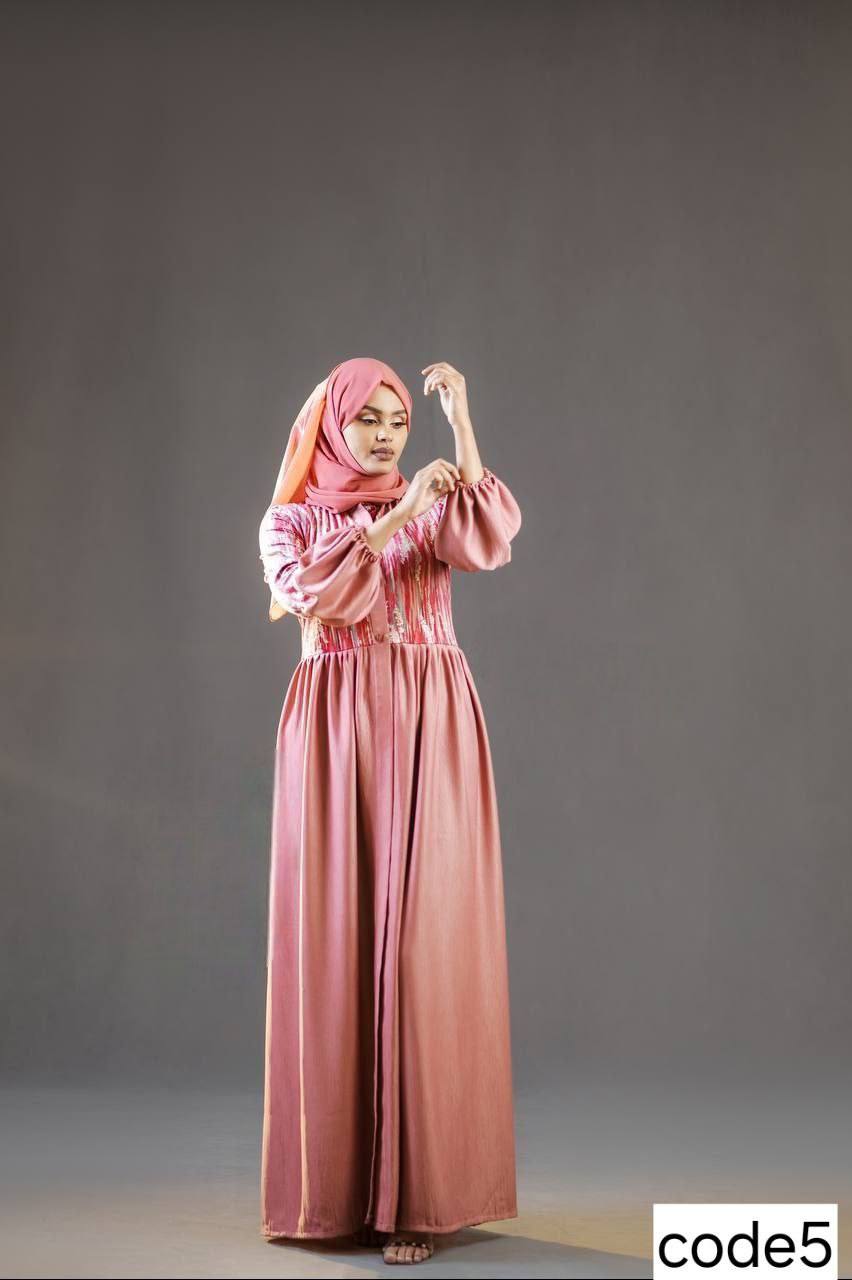 Chic Pink Habesha Attire with Hijab