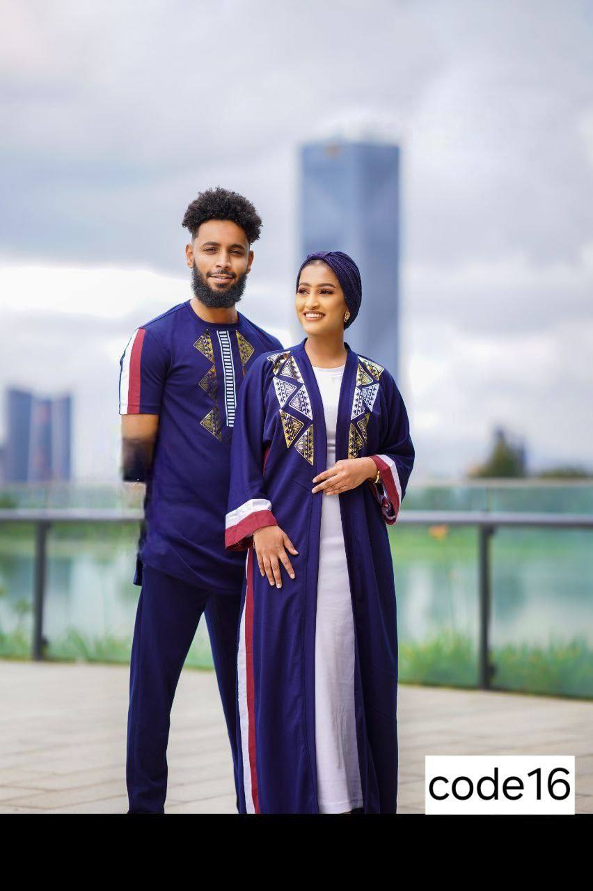 Traditional Habesha Attire with Hijab Elegance