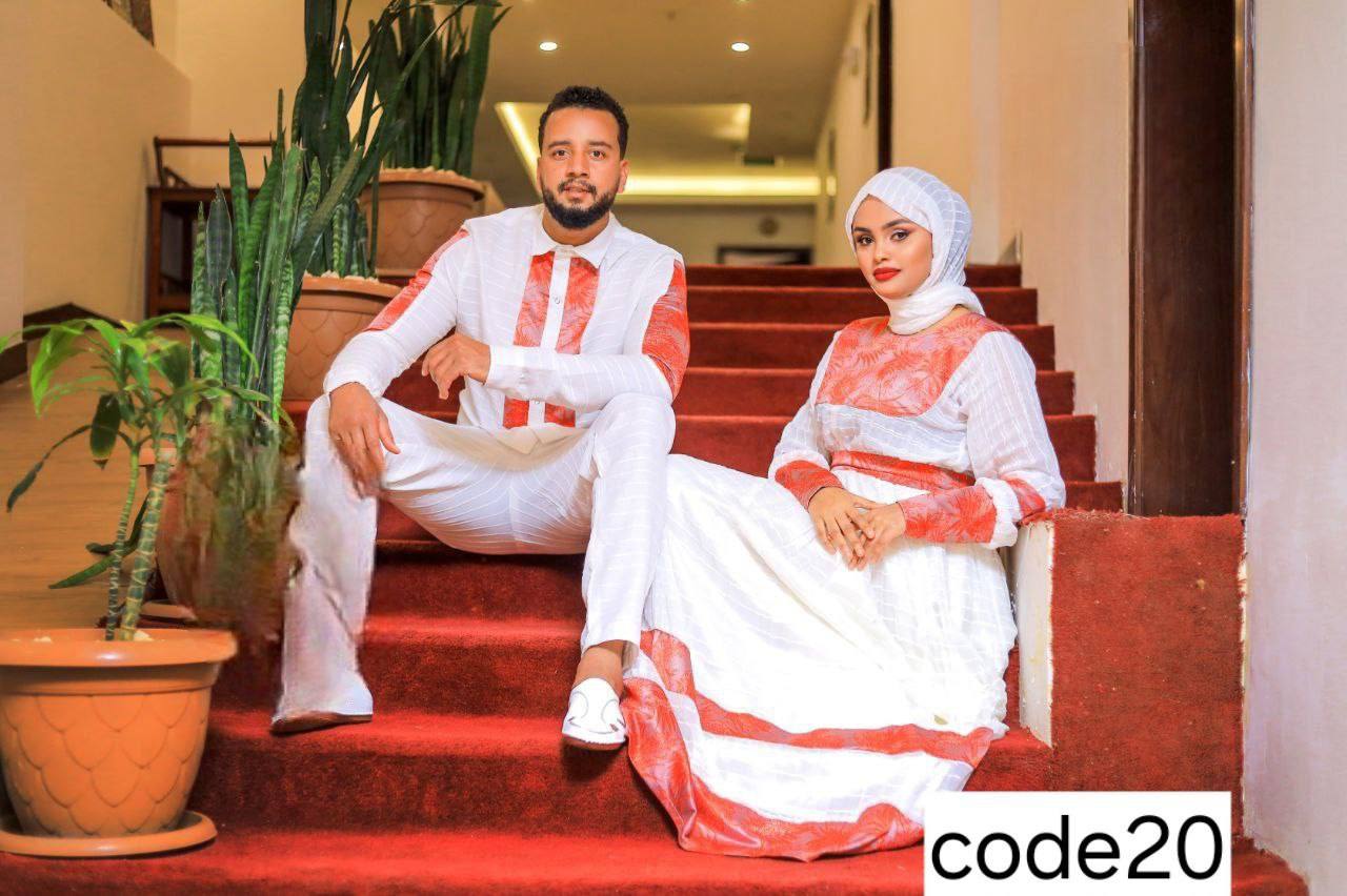 Chic Habesha Attire with Hijab Accent