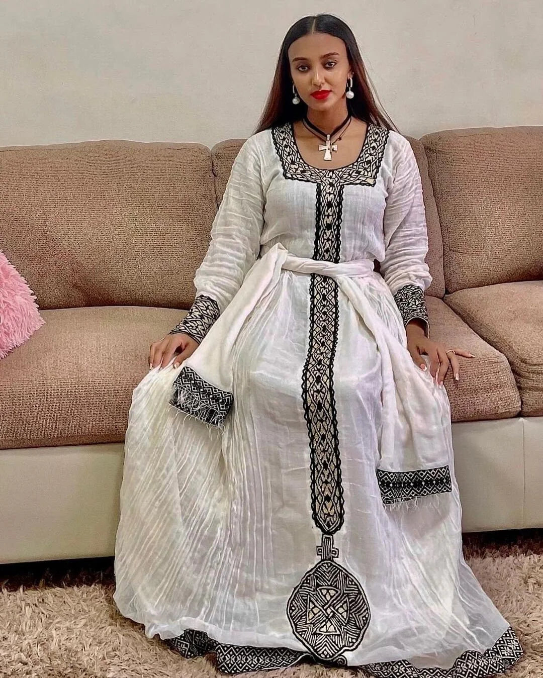 Chic and Contemporary Habesha Attire with Menen Fabric