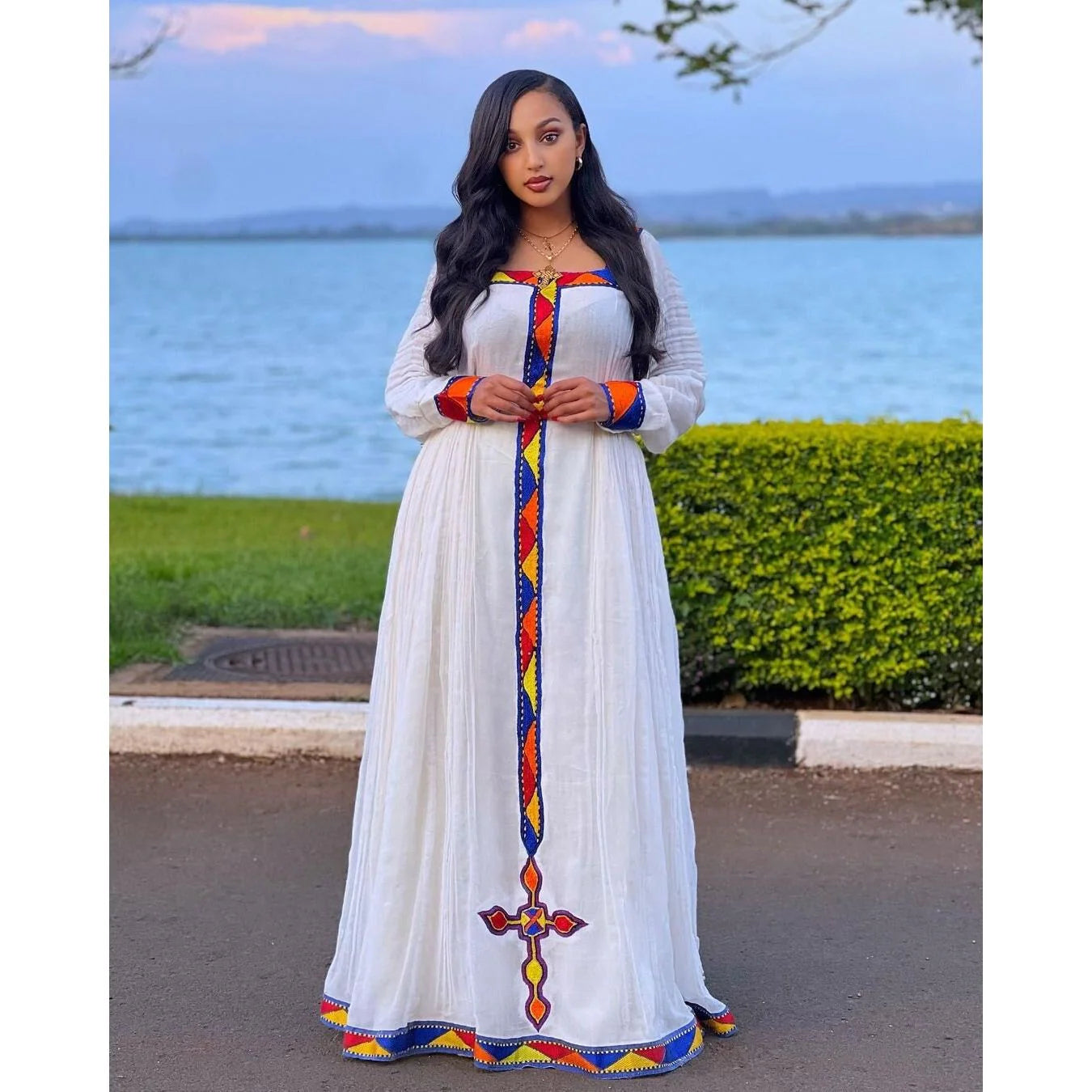 Elegant Habesha Dress with Tilf Accents