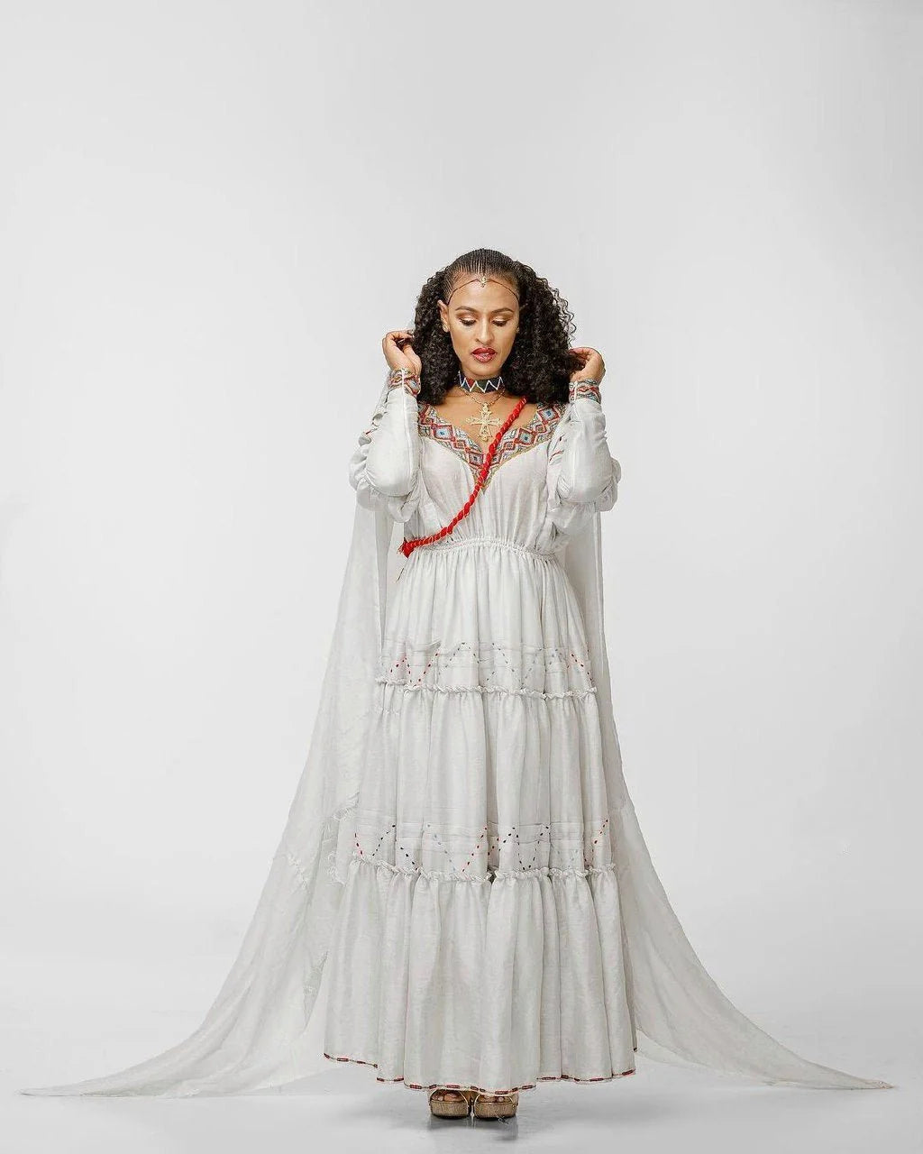 Gorgeous Simple Pattern Habesha Dress Modern Kemis Design