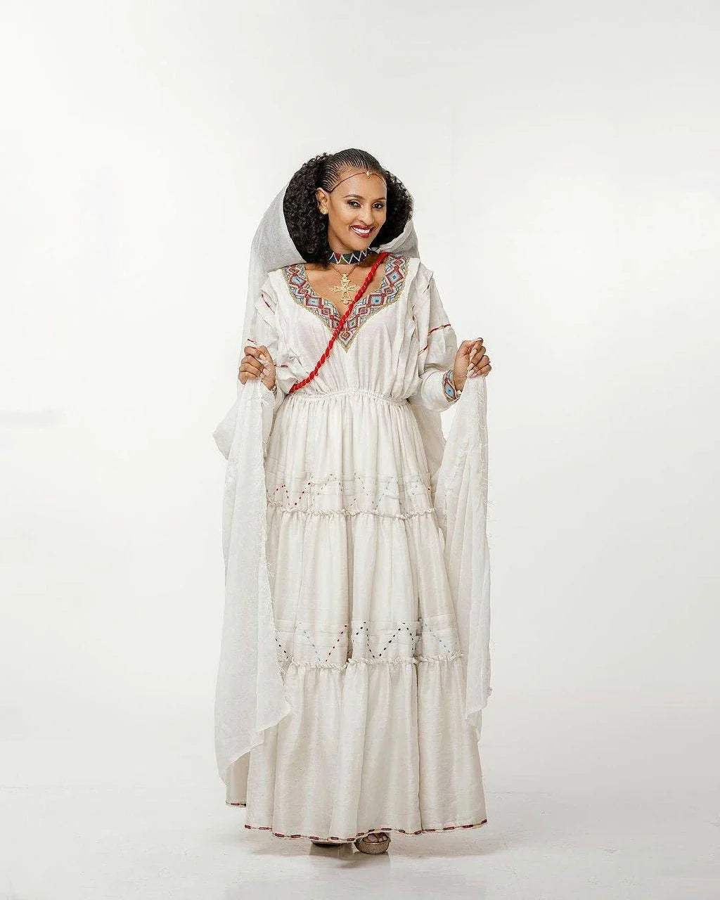 Gorgeous Simple Pattern Habesha Dress Modern Kemis Design