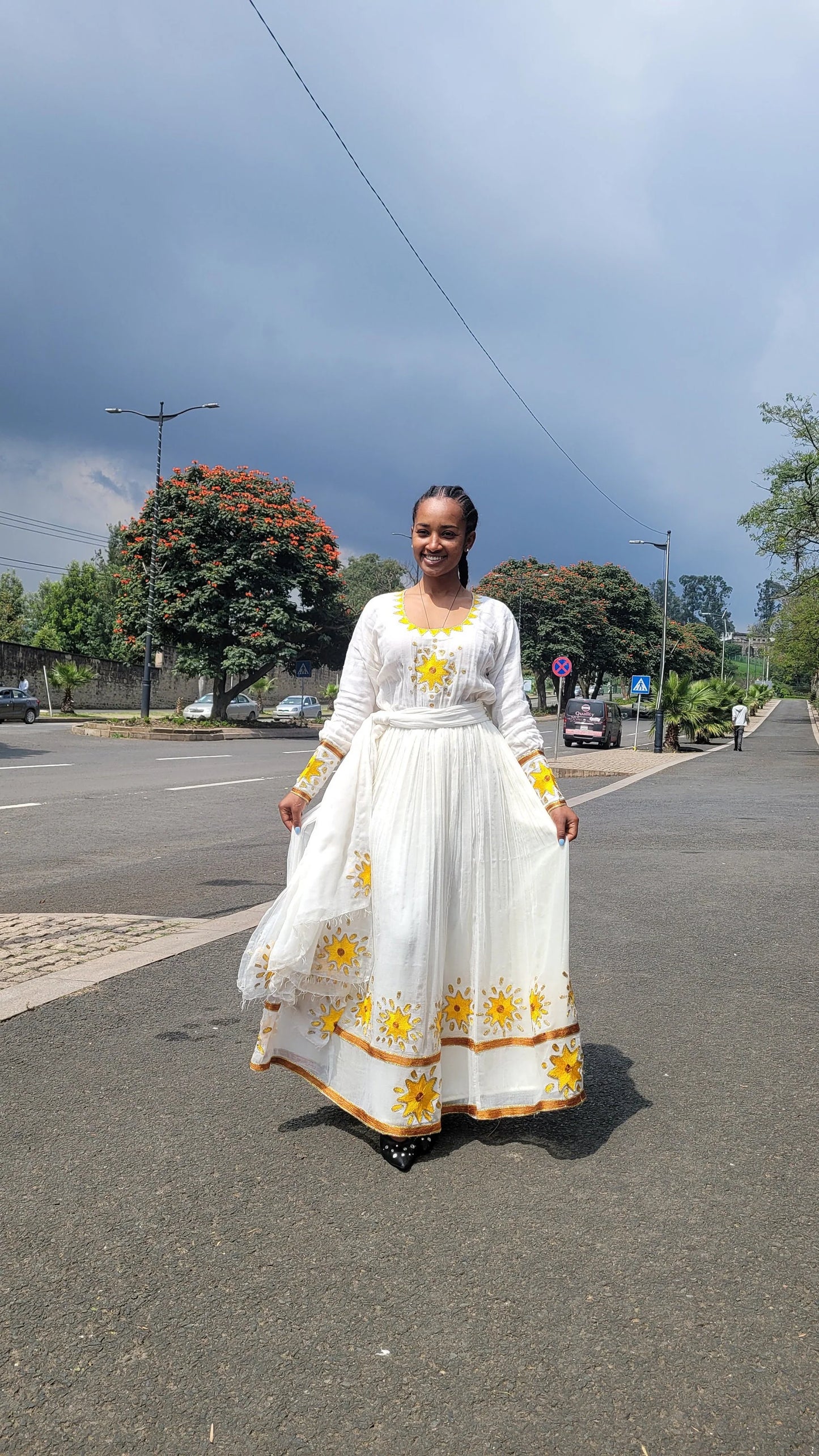 Bright Yellow Habesha Dress: Contemporary Habesha Kemis and Habesha Libs