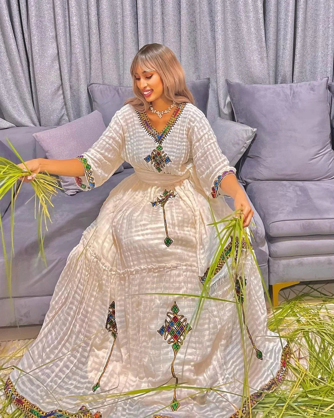 Minimalist Habesha Attire Contemporary Habesha Dress  Lightweight Habesha Garment