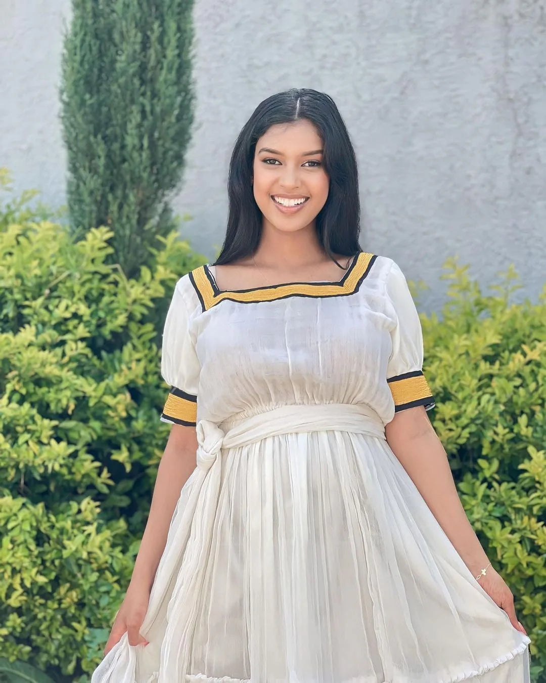 Black and Yellow Habesha Dress Contemporary Habesha Attire Design