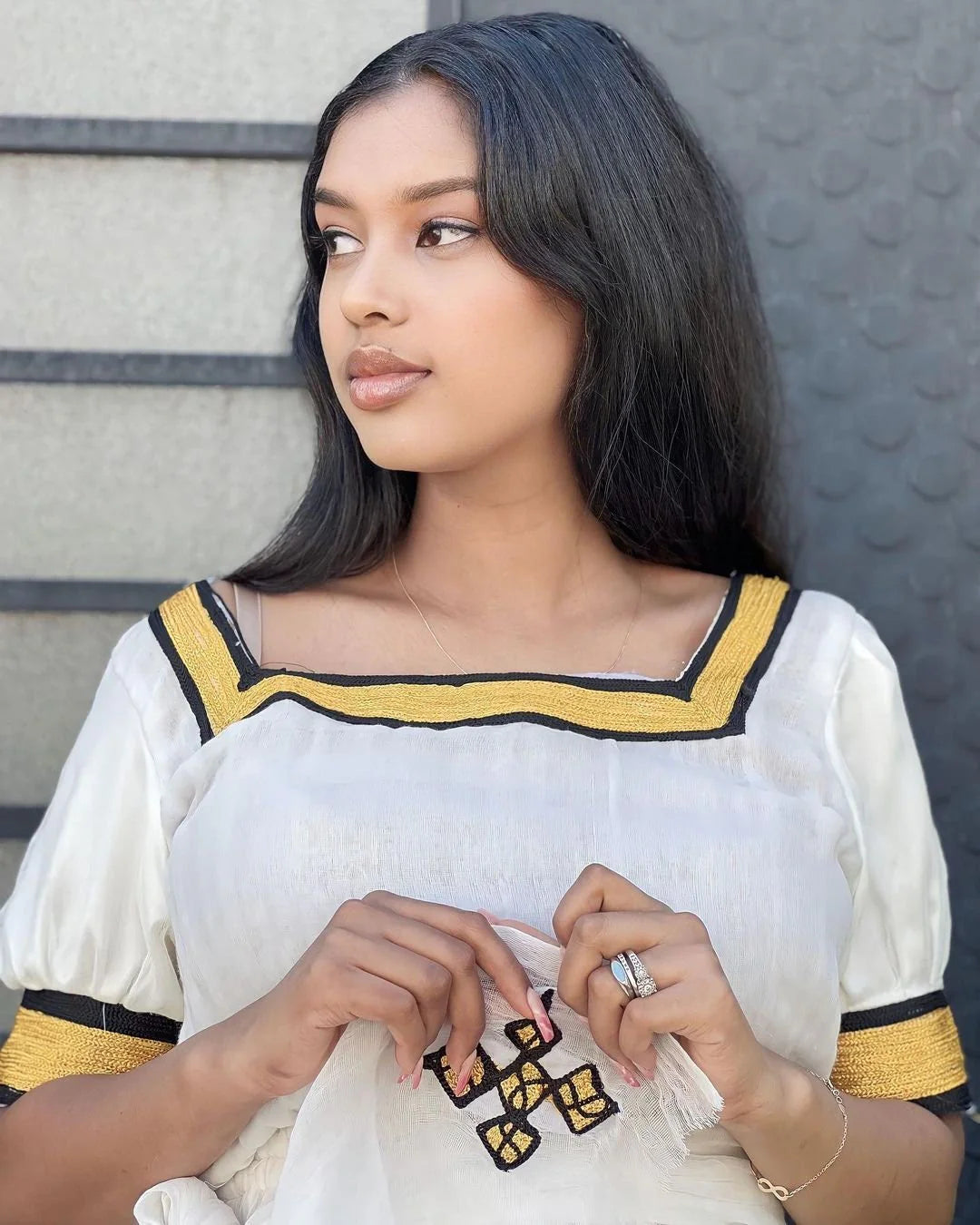 Black and Yellow Habesha Dress Contemporary Habesha Attire Design