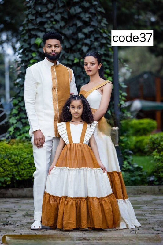 Chic Earthy Elegance A Family Fashion Statement