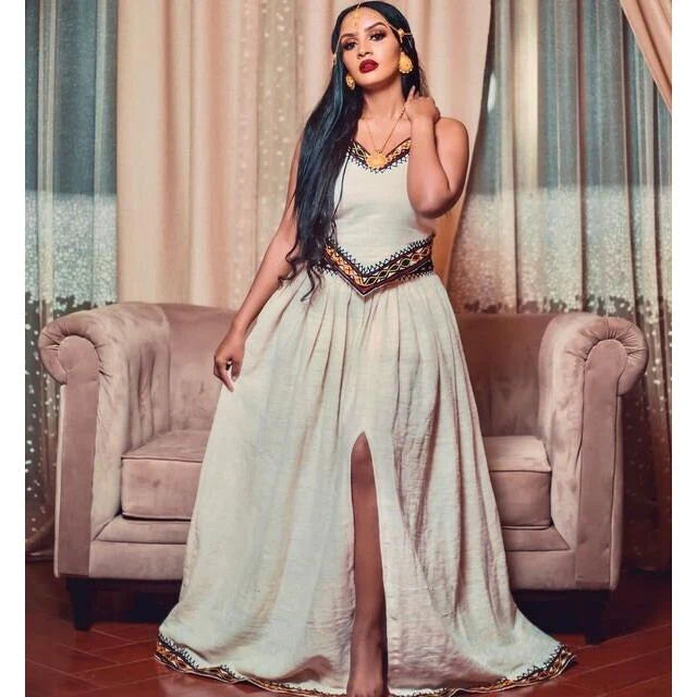 Thick Gabi Cotton Habesha Dress 2-piece, Habesha gown, Habesha kemis, Habesha attire, Kemis