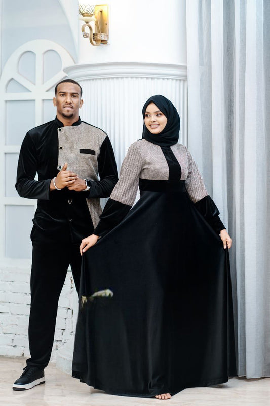 Stylish Harmony Habesha Couple's Attire for Every Occasion with hijab