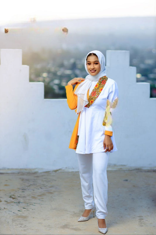 Chic Elegance Habesha Dress for Modern Celebrations with hijab
