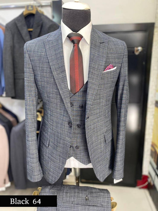 Sophisticated Black Three-Piece Suit Timeless Elegance with a Modern Twist