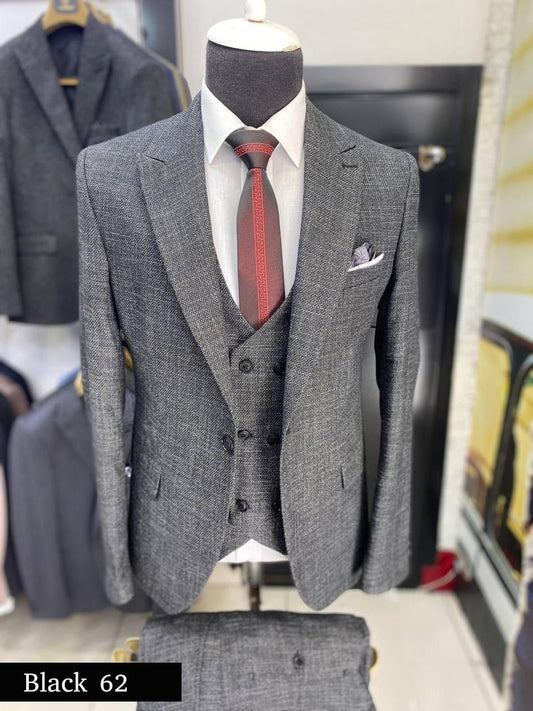 Elegant Black Three-Piece Suit: A Perfect Fusion of Modern and Classic Style