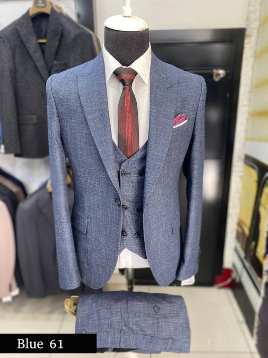 Vibrant Blue Three-Piece Suit: Fresh Style Meets Timeless Sophistication