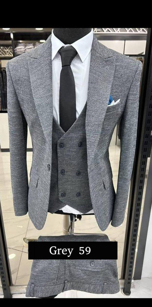 Sophisticated Grey Three-Piece Suit Modern Elegance Redefined