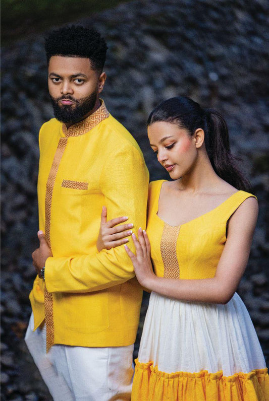 Radiant Harmony Embracing Tradition in Modern Habesha Fashion