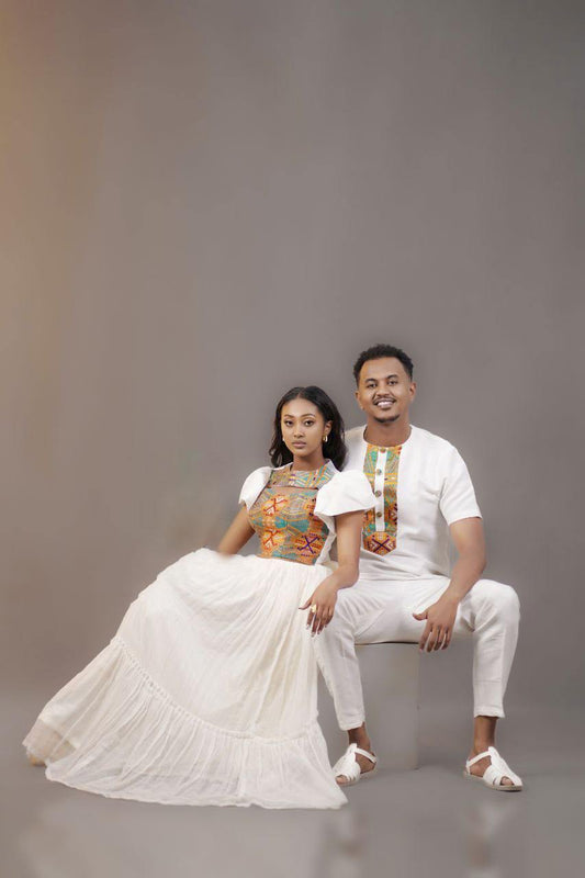 Elegant Fusion Celebrating Habesha Culture in Modern Fashion