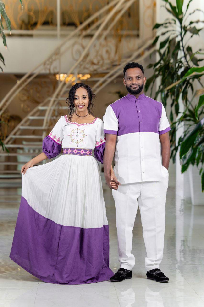 Vibrant Elegance A Contemporary Celebration of Habesha Fashion