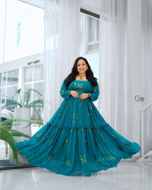 Flowing Elegance The Timeless Beauty of Habesha Chiffon