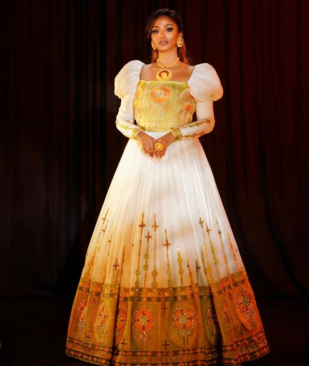 Charming Habesha Dress A Celebration of Ethiopian Elegance