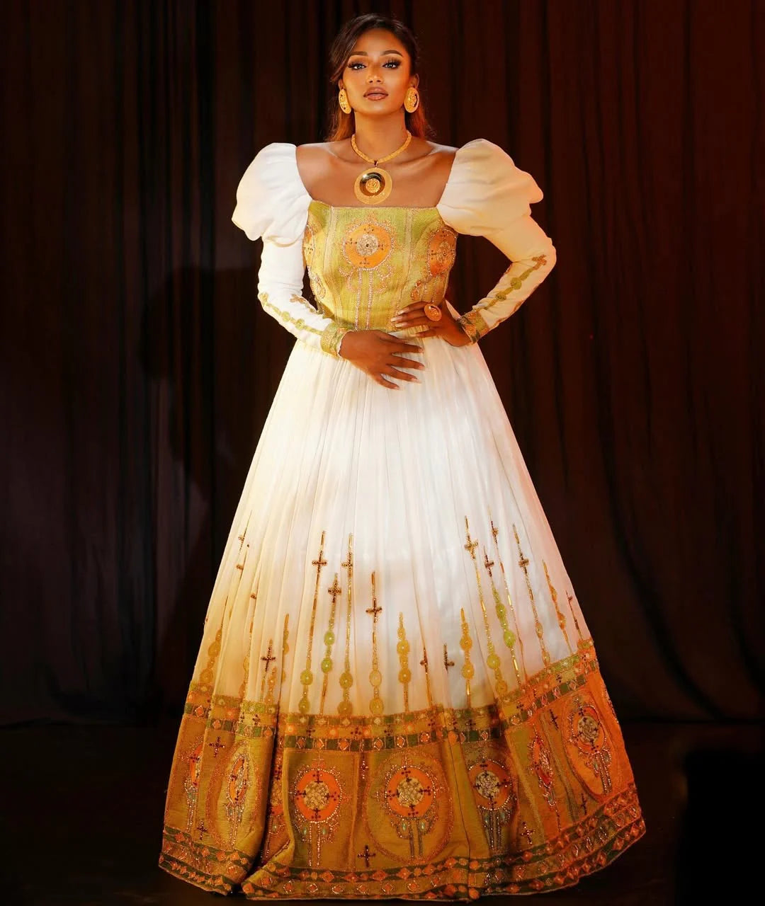 Charming Habesha Dress A Celebration of Ethiopian Elegance