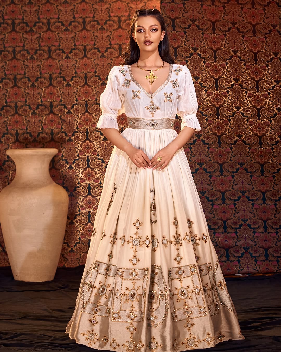Elegant Fusion A Modern Habesha Dress
