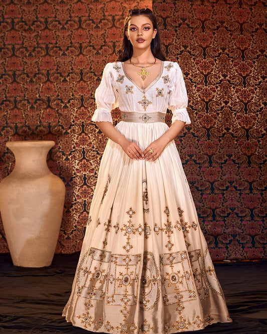 Elegant Fusion A Modern Habesha Dress