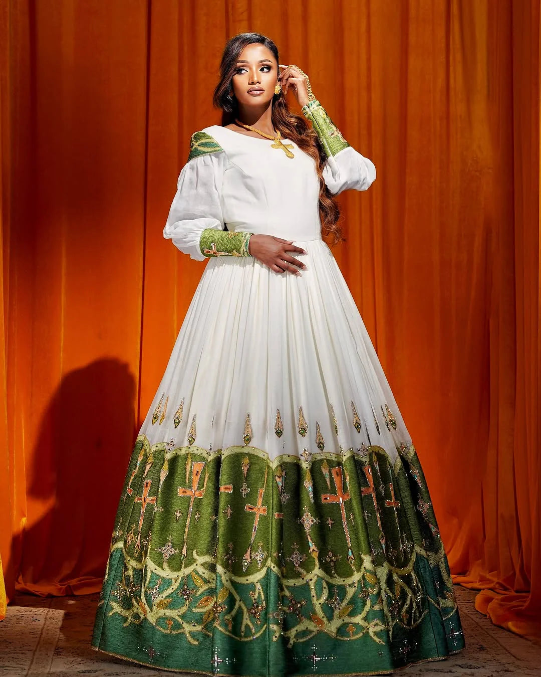Timeless Elegance A Modern Habesha Dress